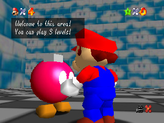 Mario finds the secret GREEN STAR