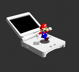 Mario 64 running on a GBA